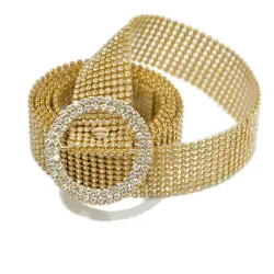 Transparent crystal belt - 120 cm