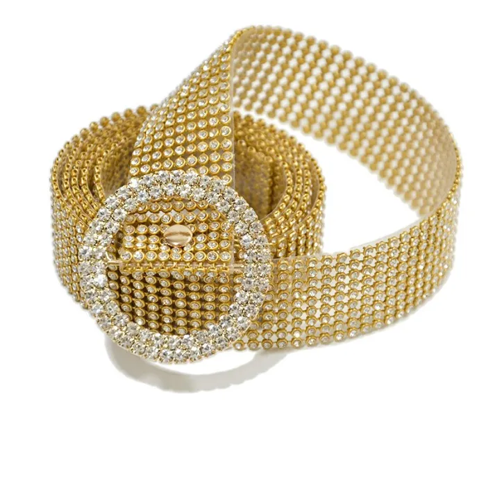 Transparent crystal belt - 120 cm