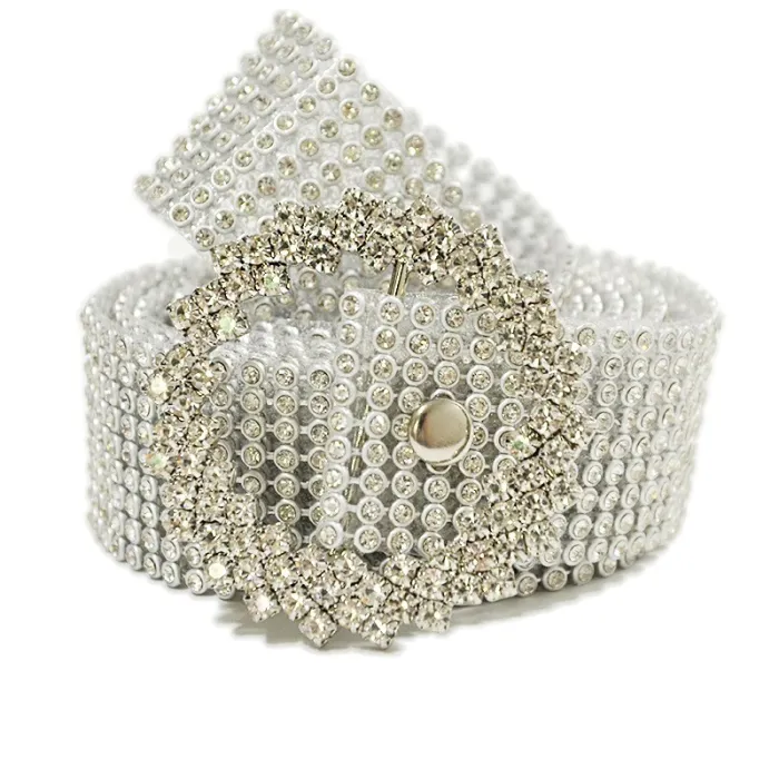 Transparent crystal belt - 120 cm