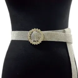 Transparent crystal belt - 120 cm