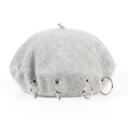 17th century beret - cap med silverringar
