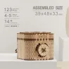 Creative DIY - 3D-aarrelaatikko - puinen palapeli - kokoonpanopakkaus - 123 kappaletta