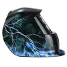 CascosCasco de soldadura - oscurecimiento automático - ajustable - solar - azul flash / cráneo