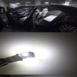 T10 5SMD 5050 W5W Xenon bil LED lampa 10 bitar