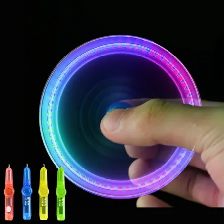 Jouet tournant - stylo lumineux LED - anti-stress - cinétique
