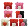 Two bears made from infinity roses - 25-35cm - rose bear