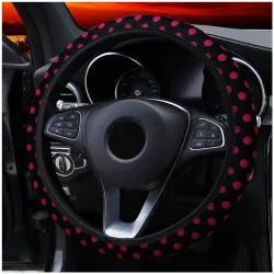 Couverture de volant de voiture - plush - conception de points