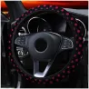 Couverture de volant de voiture - plush - conception de points
