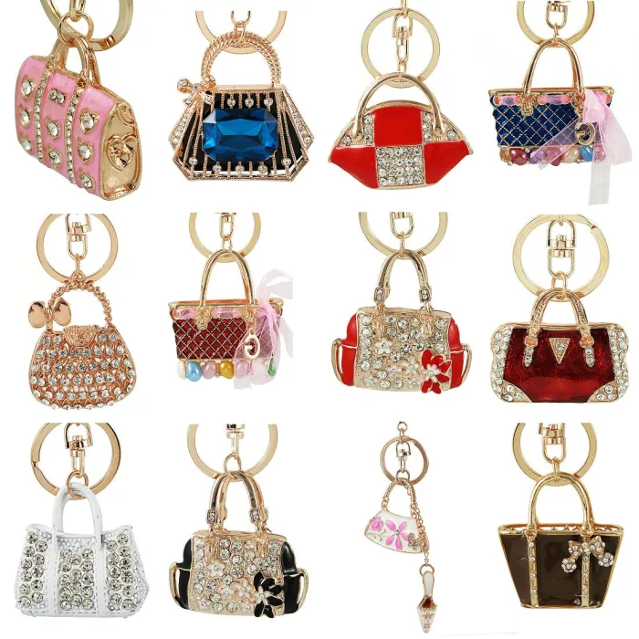 Bolsa de cristal - chaveiro na moda