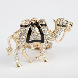 Cristal e ouro camelo - chaveiro