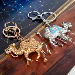 Cristal e ouro camelo - chaveiro
