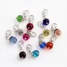 Crystal beads with lobster clasp - keychain - 20 pieces