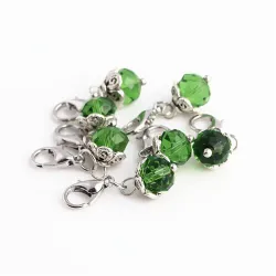 Crystal beads with lobster clasp - keychain - 20 kappaletta