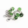 Crystal pärlor med hummer clasp - keychain - 20 bitar