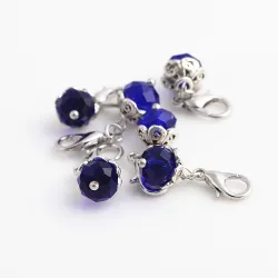 Crystal pärlor med hummer clasp - keychain - 20 bitar