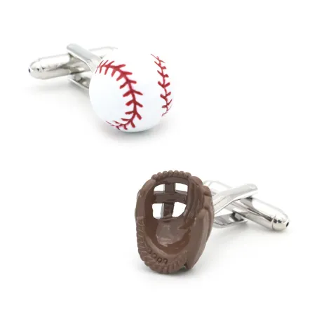 Piłka / rękawiczki baseballowe - spinki do mankietówSpinki do mankietów