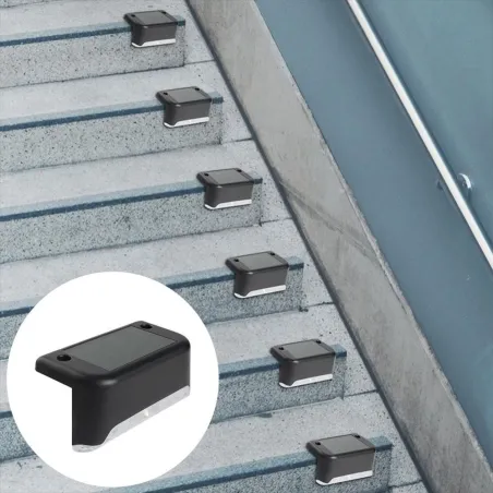 Apliques4 - 12 piezas - LED - solar - escalera / cerca / lámpara de pared - impermeable