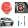 Start & stop engine - tampa do interruptor do botão para BMW Série 1 F20 F21 2012-18 - vermelho