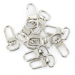 10 pieces - swivel carabiner - hook - key ring 18 * 33 mm