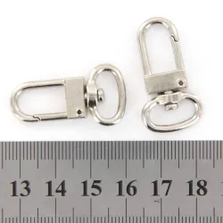 10 bitar - svängkarbiner - krok - nyckelring 18 * 33 mm