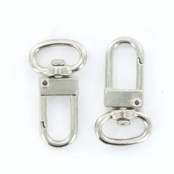 10 pieces - swivel carabiner - hook - key ring 18 * 33 mm