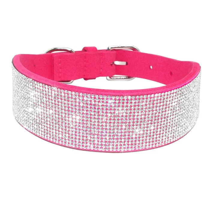 Collares & CorreasCollar de cuero con piedras preciosas para perros y gatos