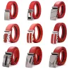 CinturónCinturón de cuero genuino con hebilla automática - rojo