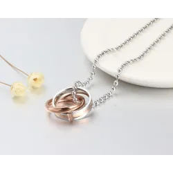 Endless Love - double circles necklace - 2 pieces