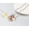 Endless Love - double circles necklace - 2 pieces