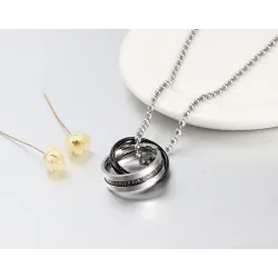 CollarAmor infinito - doble círculos collar - 2 piezas