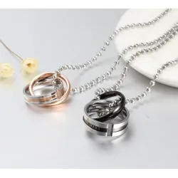Endless Love - double circles necklace - 2 pieces