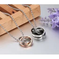 Endless Love - dubbla cirklar halsband - 2 bitar