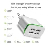 Universal USB laturi - 2 portti / 4 portti - LED-valo - moniportti