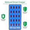Multi USB laturi - 20 porttia - 20A / 100W - LED - Quick-Charge