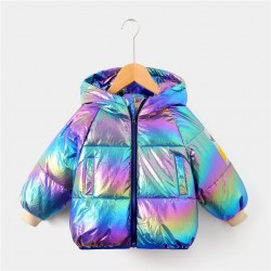 Gorgeous Multicolour White Duck Down Jacket For Girls 2-8 Years Fashion Hooded Outerwear Kids High S