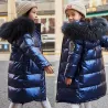 Lange - warme Winterjacke mit Pelzhaube - für Mädchen
