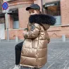 Lange - warme Winterjacke mit Pelzhaube - für Mädchen