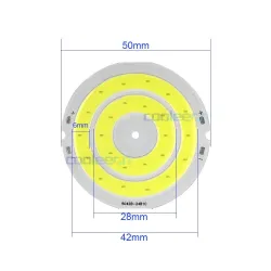 round cob led light - double ring cold white led lamp - cob chip bulb for diy work house decor lights