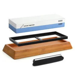 professionell slipning sten - dubbelsida 1000/6000 grit kniv skärpa - whetstone kök kniv tillbehör