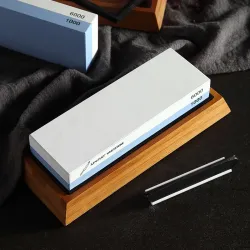 professional sharpening grinding stone - double side 1000/6000 grit knife sharpener - whetstone kitchen knife accessories
