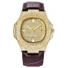 iced out diamond watch - quartz gold hip hop watches with micropave cz stainless steel watch clock relogioHorloges