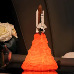 3D Space shuttle - rocket-shaped night lamp - 3 types - 21cm & 28cmDecoration