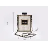 BolsasPerfume botella forma pequeña bolsa de hombro con cadena