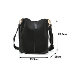 Vintage - borsa a tracolla - borsa in pelle di grande capacità