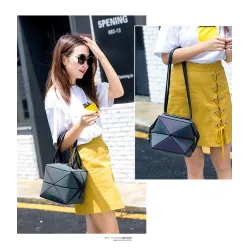 Modelig geometrisk luminös väska - resizable