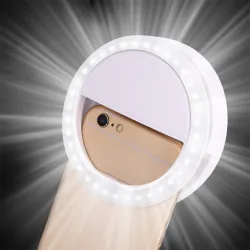 LED ring blixt universell - selfie lätt portabel mobiltelefon - 36 leder selfie lampa luminös ring klipp
