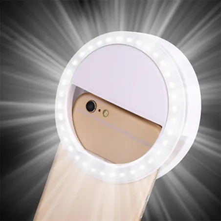 LED Ring Flash Universal Selfie Light Portable Mobile Phone 36 LEDS Selfie Lamp Luminous Ring Clip FŚwiatła