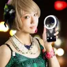 LED ring blixt universell - selfie lätt portabel mobiltelefon - 36 leder selfie lampa luminös ring klipp