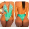 Baño y ropaTraje de natación sexy de una pieza con diamantes
