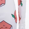 Sexy deep v-neck jumpsuit - long sleeve printed bodysuit with buttons
